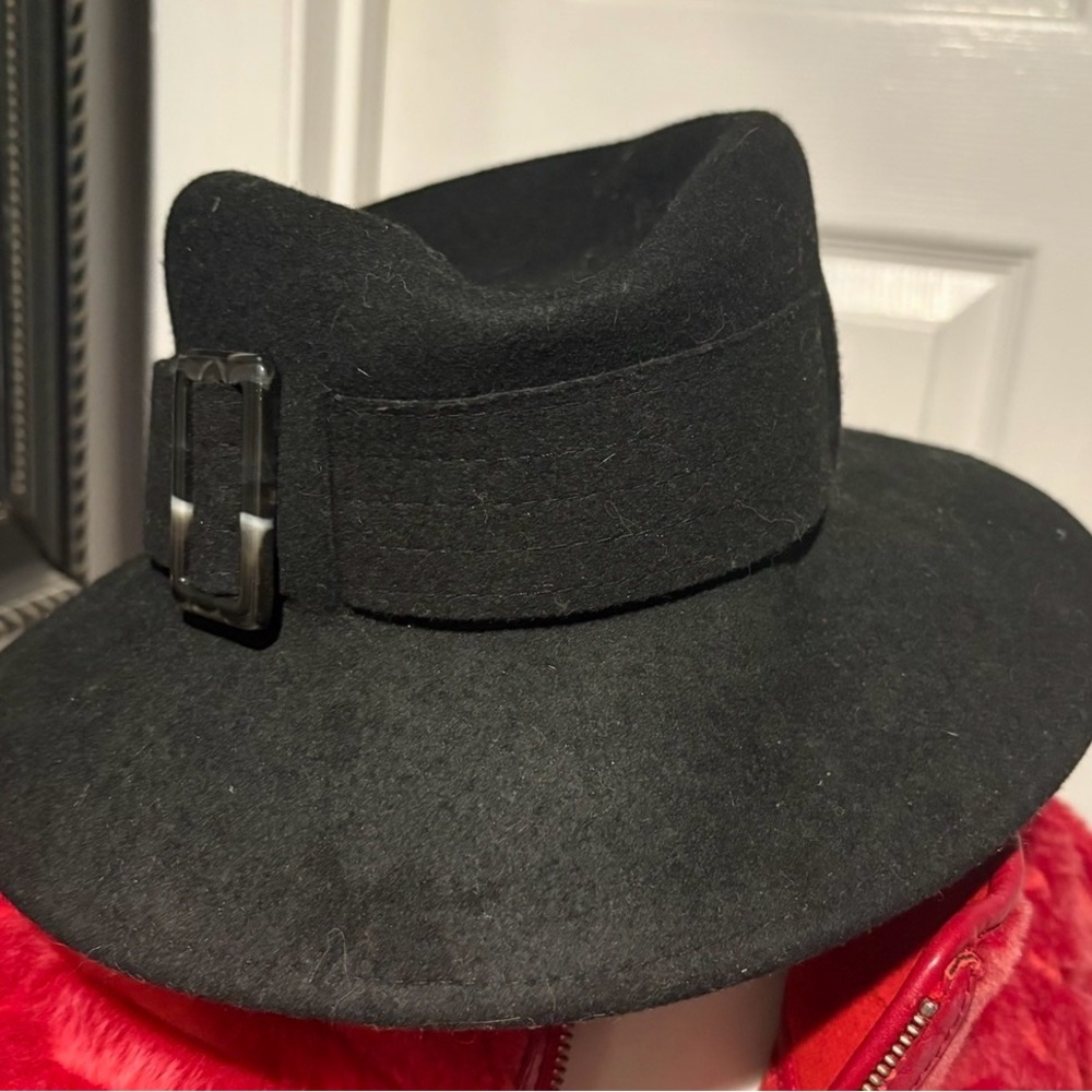 Anne Klein Black Wool Hat